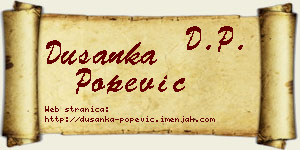 Dušanka Popević vizit kartica